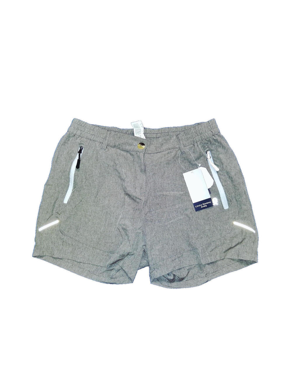 New Little Donkey Gray Athletic Shorts Women XL Fitness Casual Dry Wick
